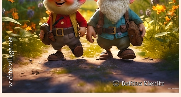 Manche Menschen gehen durch den Wald