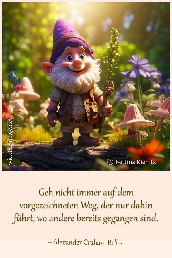 Geh nicht immer auf dem vorgezeichneten Weg