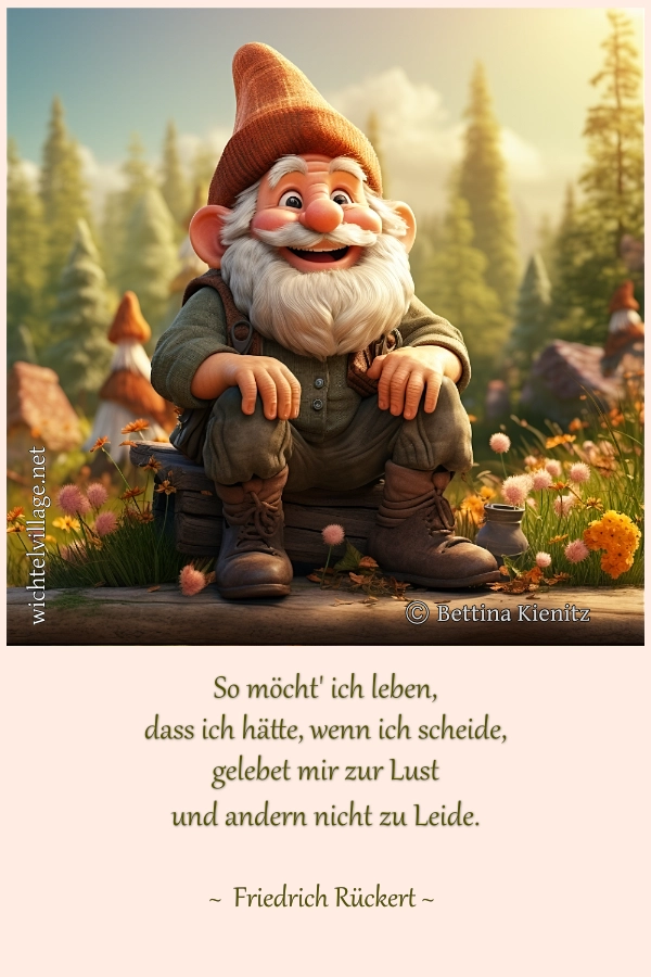 So möcht ich leben, dass ich hätte, wenn ich scheide