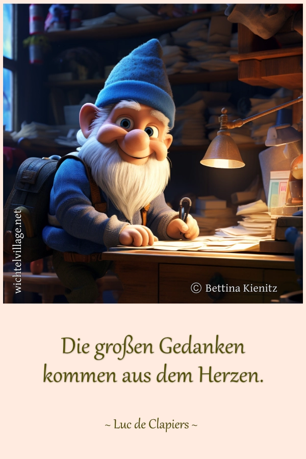 Die großen Gedanken kommen aus dem Herzen.