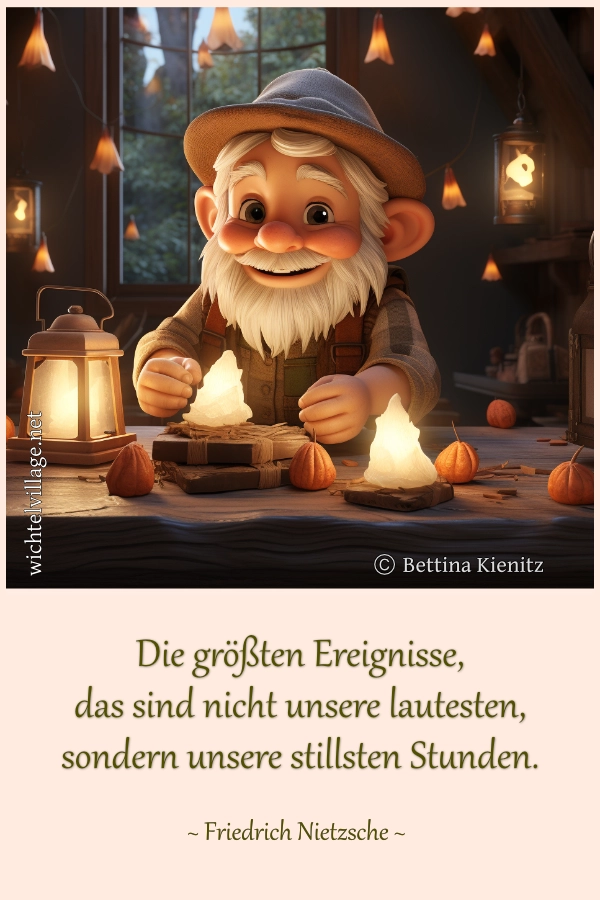 Die größten Ereignisse, das sind nicht unsere lautesten, sondern unsere stillsten Stunden.