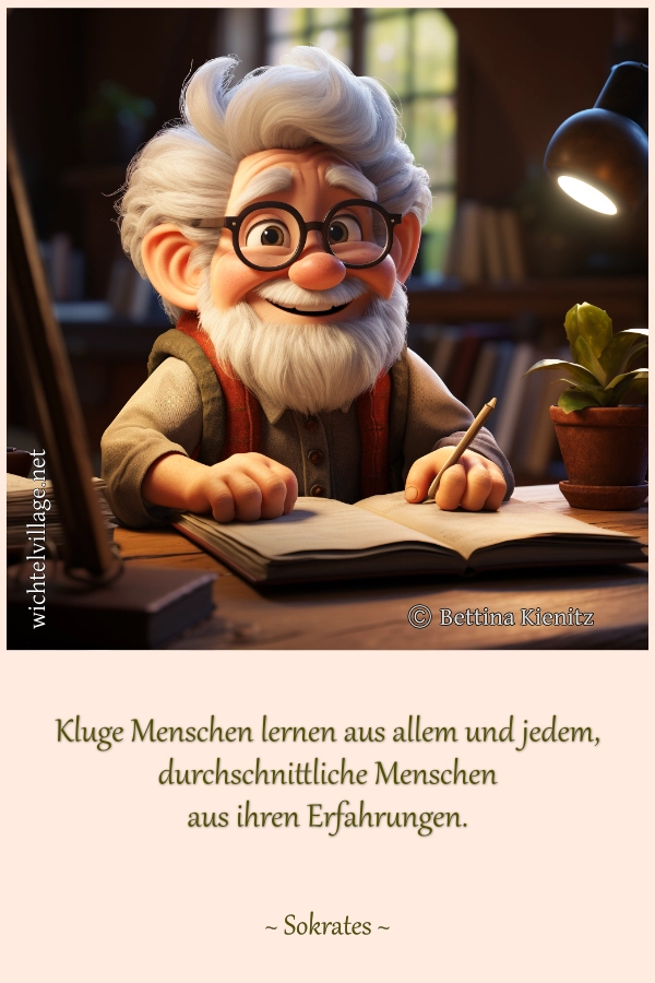 Kluge Menschen lernen aus allem und jedem
