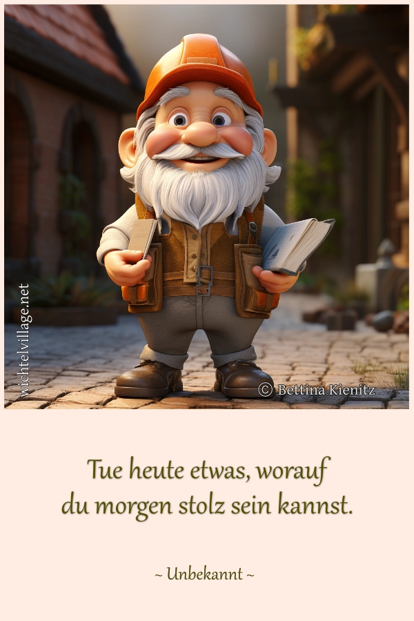 Tue heute etwas, worauf du morgen stolz bist.