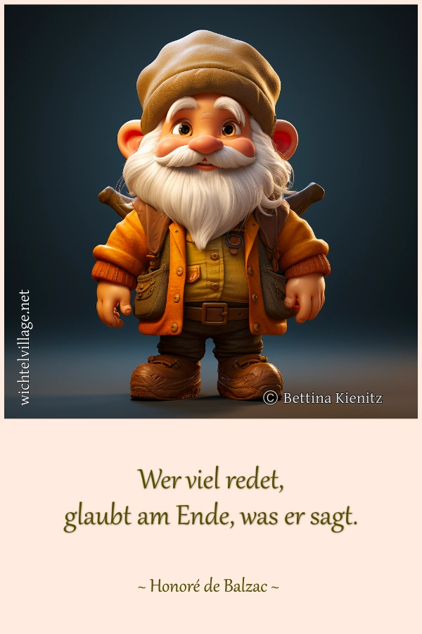 Wer viel redet, glaubt am Ende, was er sagt.
