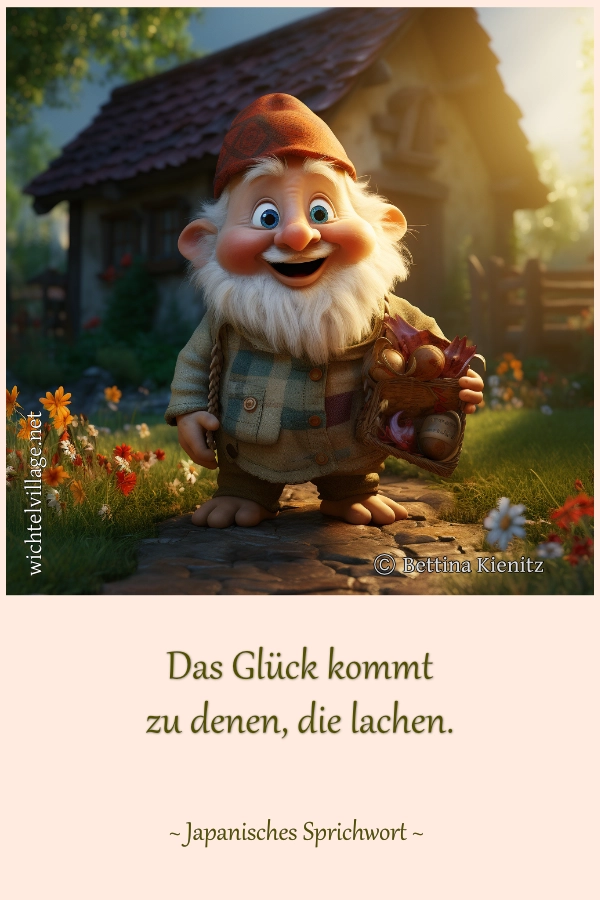 Das Glück kommt zu denen, die lachen.