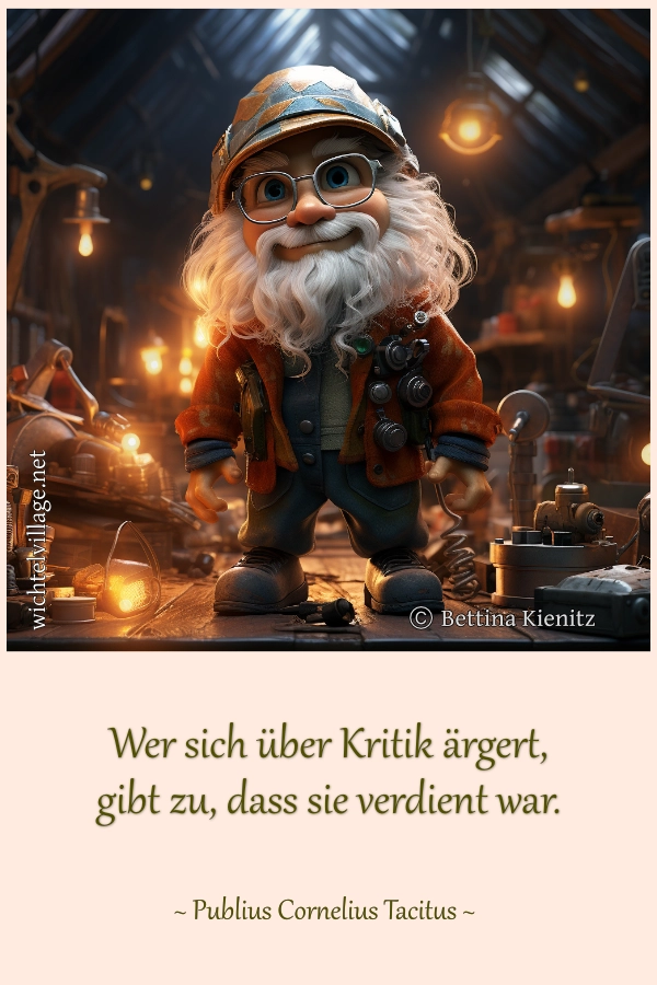 Wer sich über Kritik ärgert
