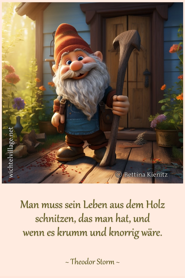 Man muss sein Leben aus dem Holz schnitzen, das man hat