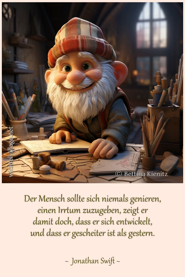 Der Mensch sollte sich niemals genieren, einen Irrtum zuzugeben